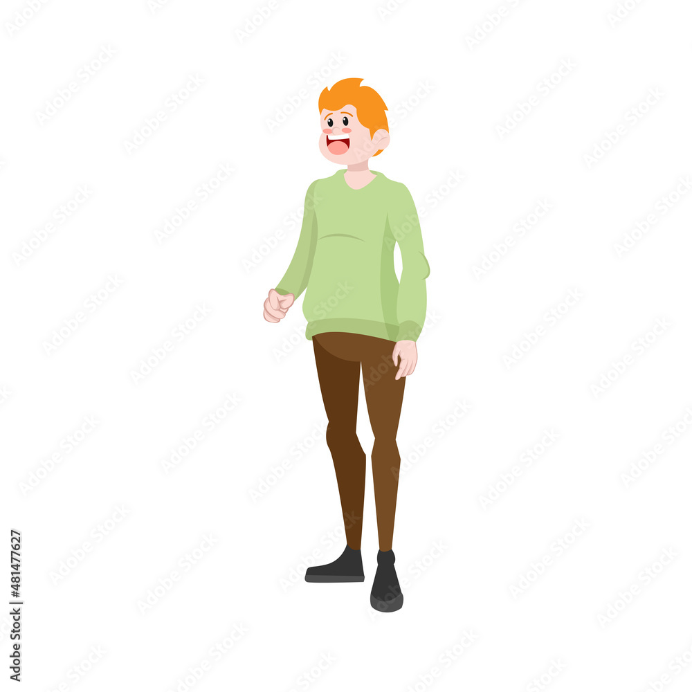 Isolated happy young man Culture Vector illustration Isolated happy young man Culture Vector illustration