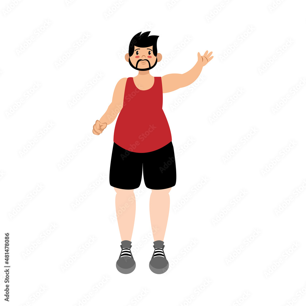 Isolated happy young man Culture Vector illustration