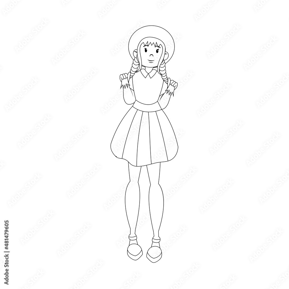 Isolated happy beautiful young woman Vector illustration Isolated happy beautiful young woman Vector illustration