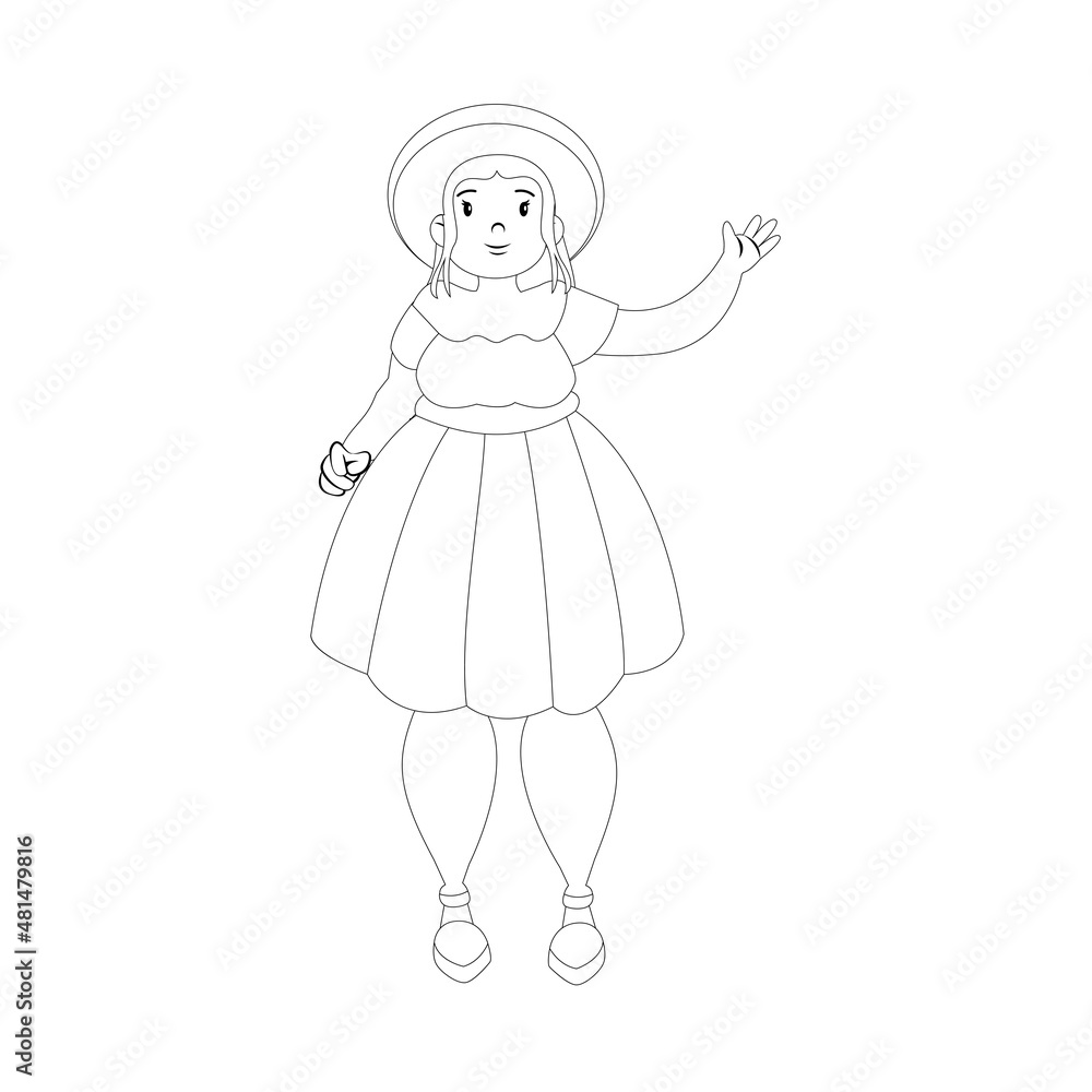 Isolated happy beautiful young woman Vector illustration Isolated happy beautiful young woman Vector illustration