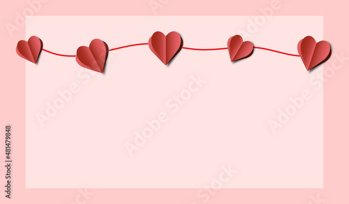 Cut Valentine design with carton heart