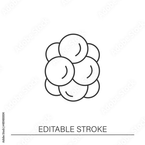  Diet line icon. Cholesterol content. Energy value. Nutrition facts concept. Isolated vector illustration. Editable stroke. Vector illustration