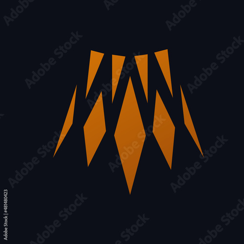 crown luxury logo design on dark background upside down crown