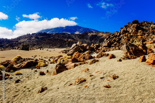 Panoramic view of the landscape of the San Jose Mines, made of pumice and volcanic stone, in Tenerife. photo