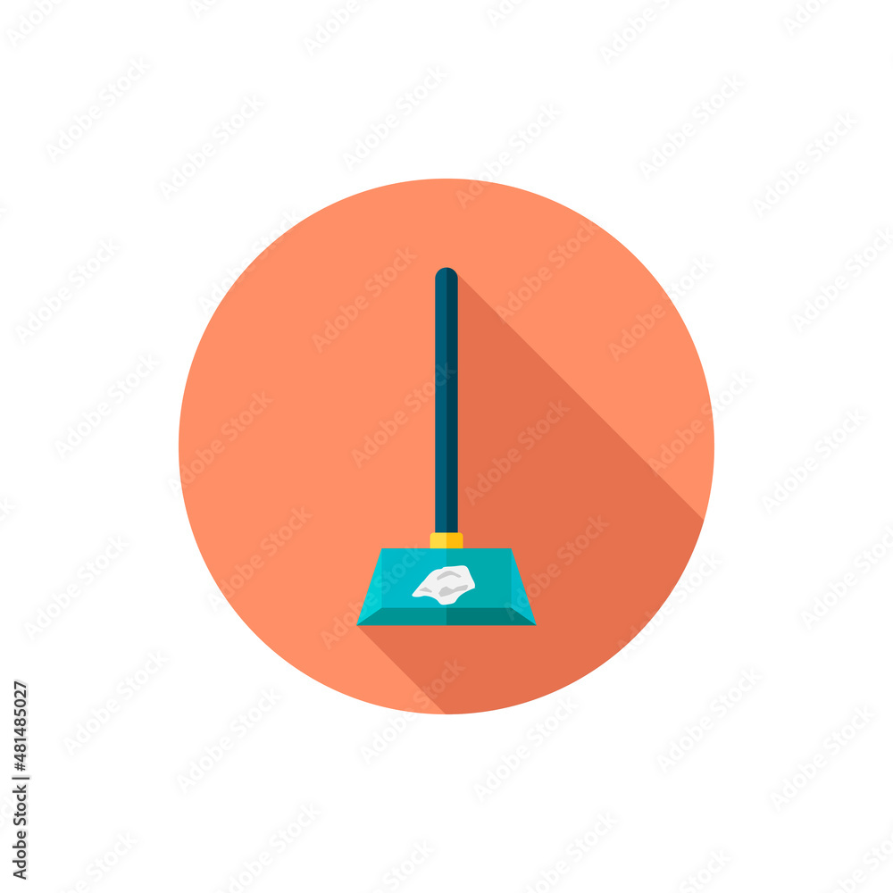 Dustpan icon , Vector flat long shadow design.Art & Illustration Dustpan icon , Vector flat long shadow design.Art & Illustration