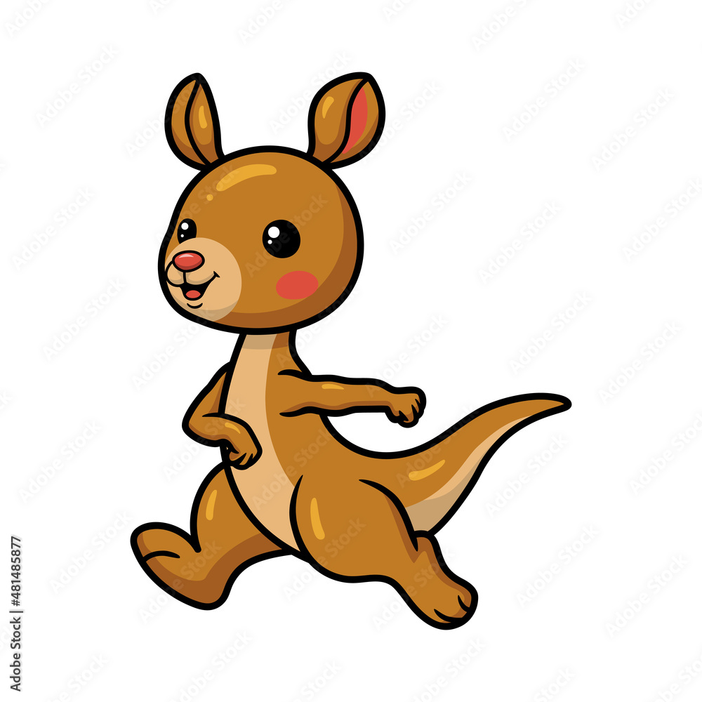 Cute little kangaroo cartoon dancing Cute little kangaroo cartoon dancing