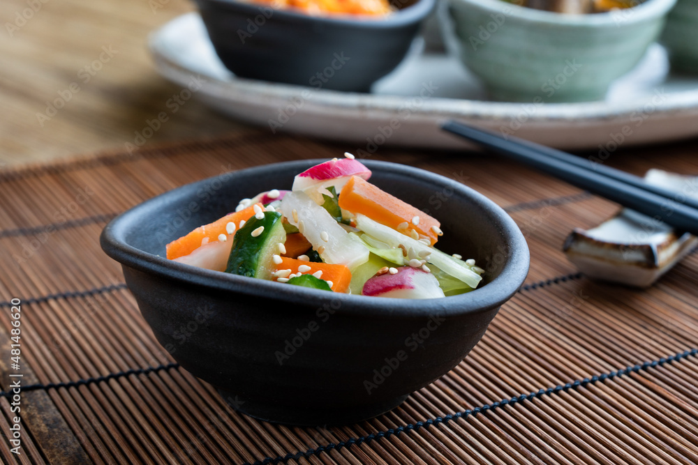 Japanese daikon radish salad. Japanese daikon radish salad.