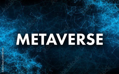 Metaverse plexus technology concept. Future technology. Business concept