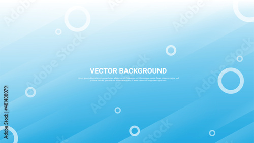 abstract vector background geometric bg light blue and white circles and lines