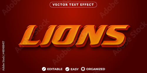 Canvas Print Lions Text Effect,Fully Editable Font Text Effect