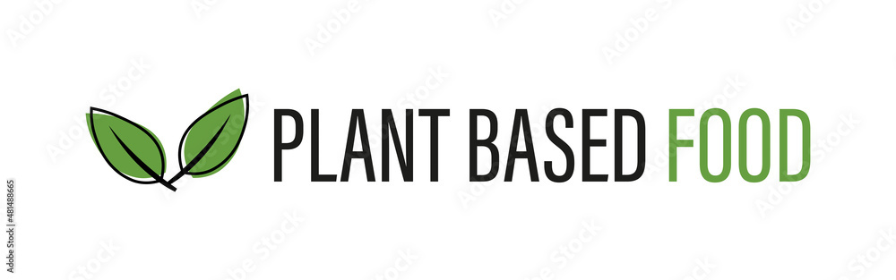 Plant based Food - Icon on a white background.