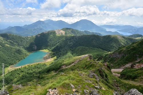 Mountain climbing in summer season