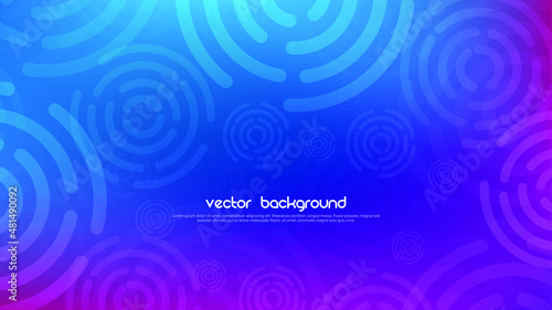 abstract vector background geometric circles bg blue and purple gradient modern technology