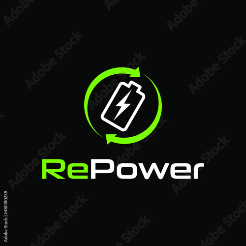re power Logo design Concept