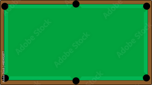 シンプルなビリヤード台のイラスト