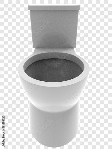 toilet bowl isolated on white render png