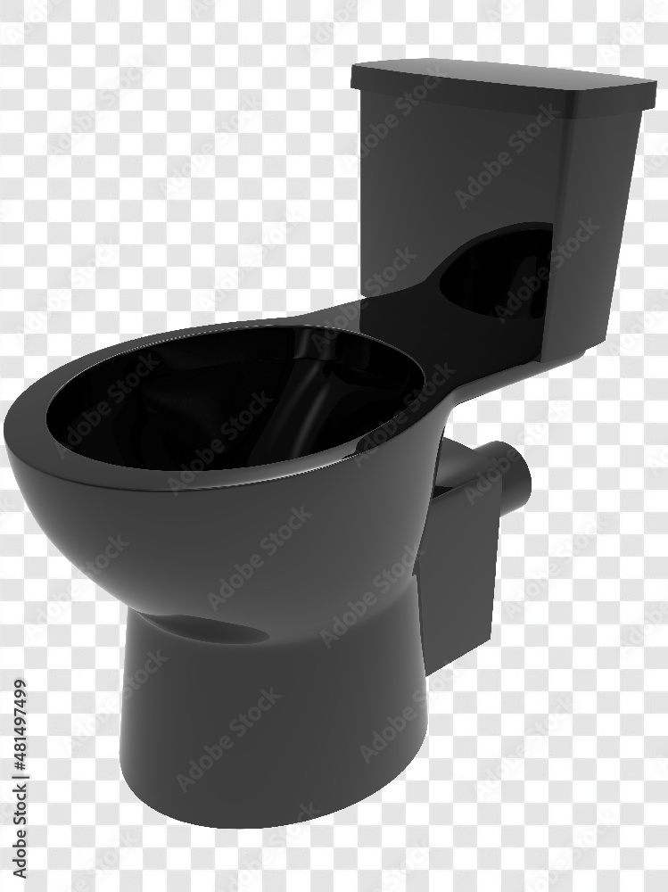 black toilet png render wc Stock Vector | Adobe Stock