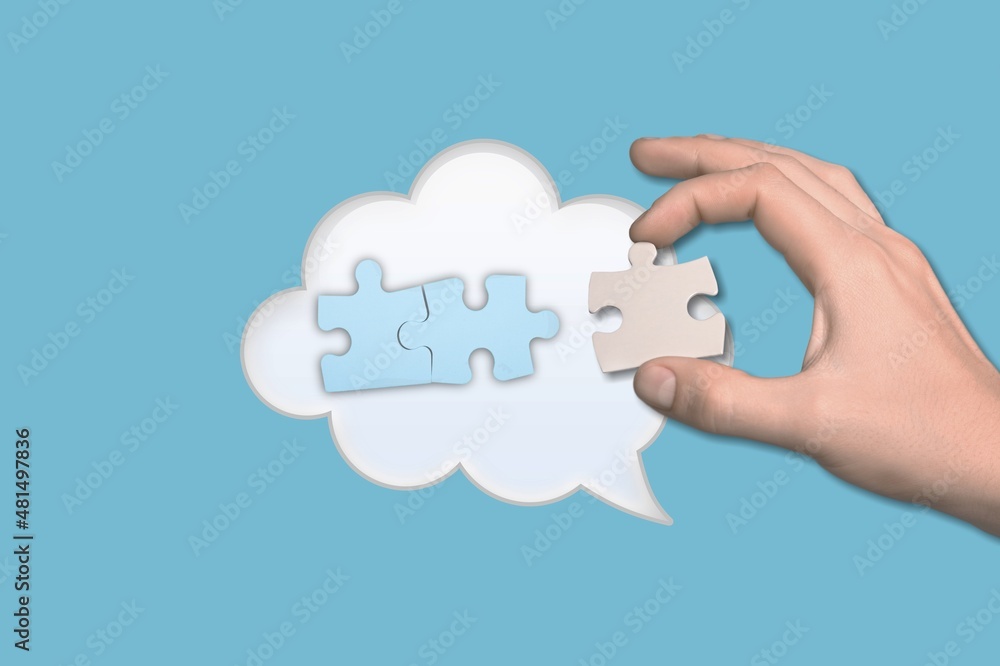 Bulb with puzzles for concept of problem and solution. A symbol of a difficult task Bulb with puzzles for concept of problem and solution. A symbol of a difficult task