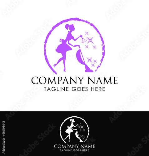 Housekeeper Maid Logo Sign 