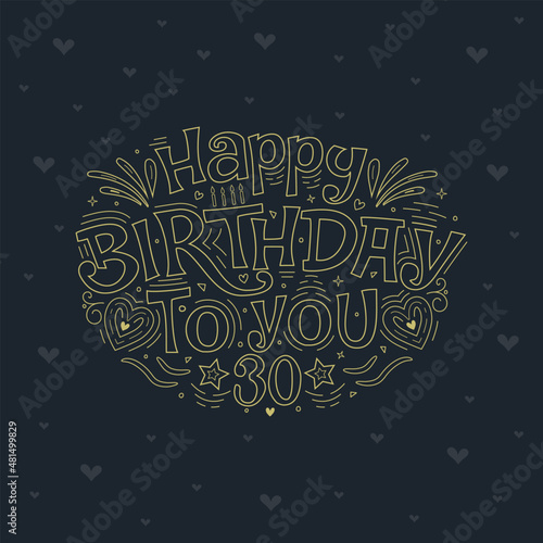 Happy Birthday to you 30 typography art 