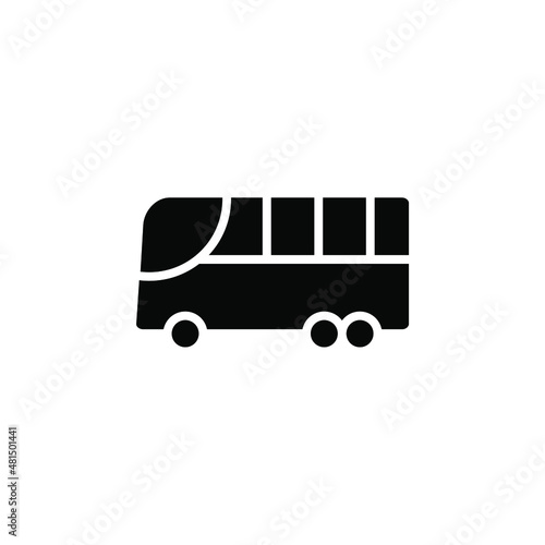 Bus, Autobus, Public, Transportation Solid Icon, Vector, Illustration, Logo Template. Suitable For Many Purposes.