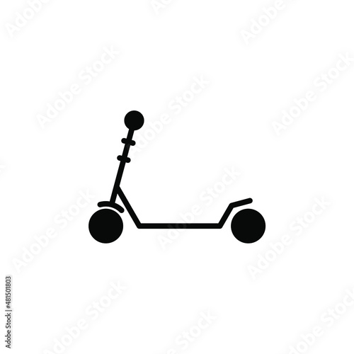 Scooter, Kick Scooter Solid Icon, Vector, Illustration, Logo Template. Suitable For Many Purposes. photo