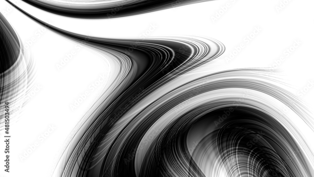 Obraz premium Abstract fractal pattern on white blank background.