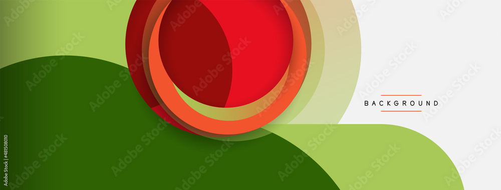 Creative geometric wallpaper. Minimal abstract background. Circles composition vector illustration for wallpaper banner background or landing page Creative geometric wallpaper. Minimal abstract background. Circles composition vector illustration for wallpaper banner background or landing page