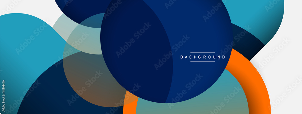Vector round shapes circles minimal geometric background. Vector illustration for wallpaper banner background or landing page Vector round shapes circles minimal geometric background. Vector illustration for wallpaper banner background or landing page