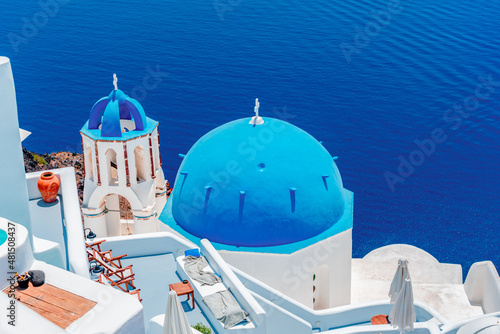 Church in Oia on Santorini island, Greece