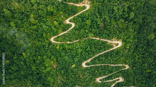 Zig Zag Winding Mountain Road