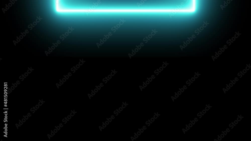 水色 四角形 箱 ネオン 光る 電気 アニメーション モーショングラフィックス 水色 四角形 箱 ネオン 光る 電気 アニメーション モーショングラフィックス