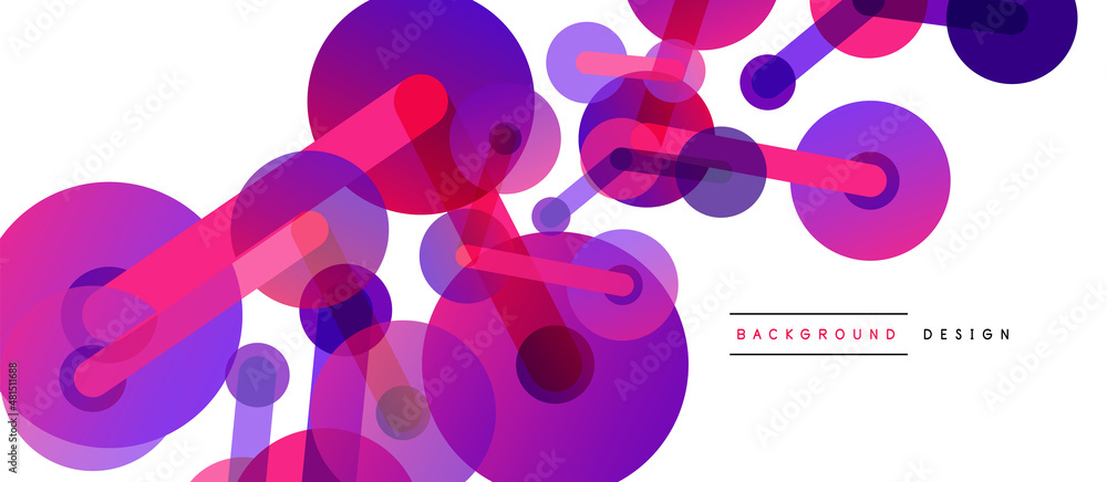 Abstract background. Round dots connected by lines. Trendy techno business template for wallpaper, banner, background or landing Abstract background. Round dots connected by lines. Trendy techno business template for wallpaper, banner, background or landing