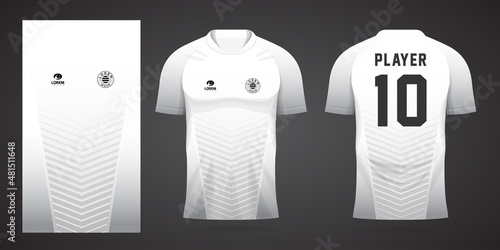 white sports shirt jersey design template