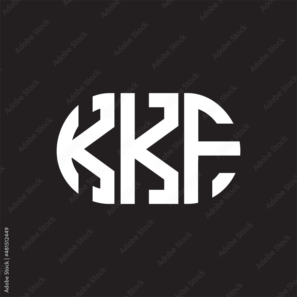 KKF letter logo design on black background. KKF creative initials letter logo concept. KKF letter design. KKF letter logo design on black background. KKF creative initials letter logo concept. KKF letter design.