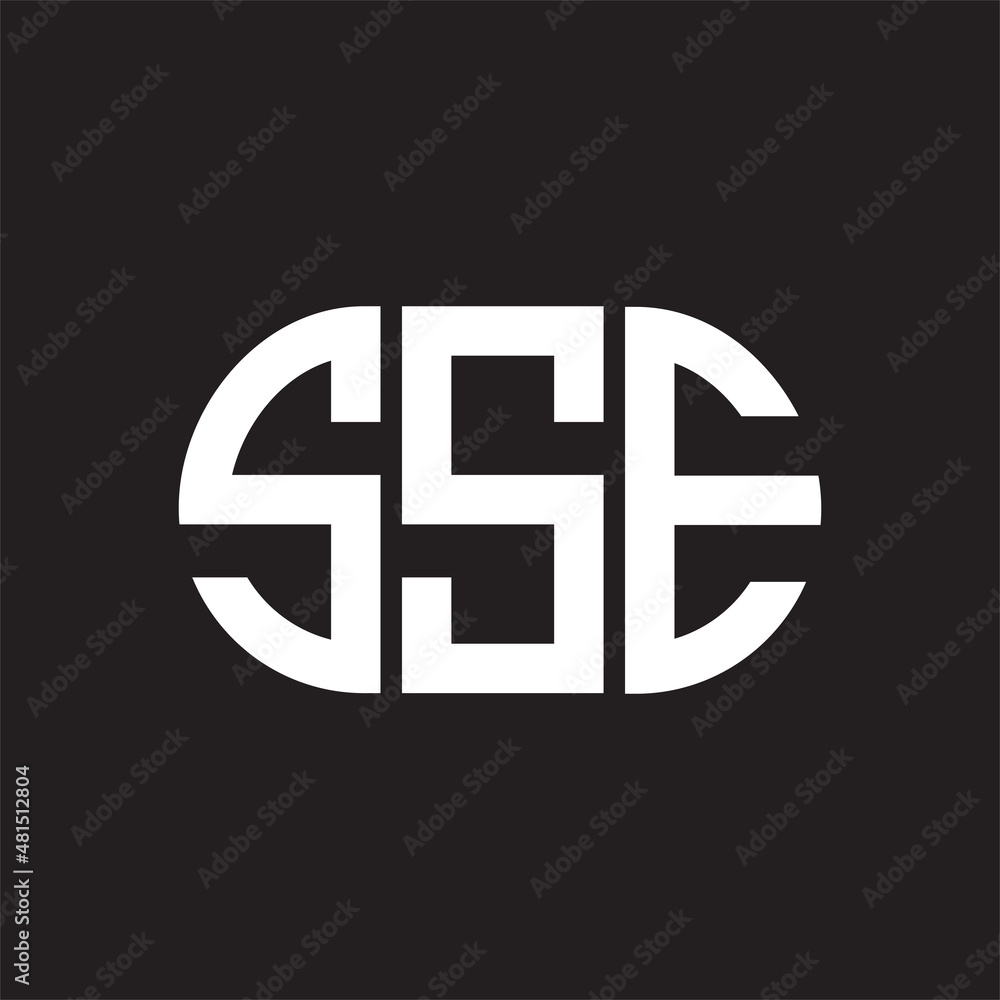SSE letter logo design on black background. SSE creative initials letter logo concept. SSE letter design. SSE letter logo design on black background. SSE creative initials letter logo concept. SSE letter design.