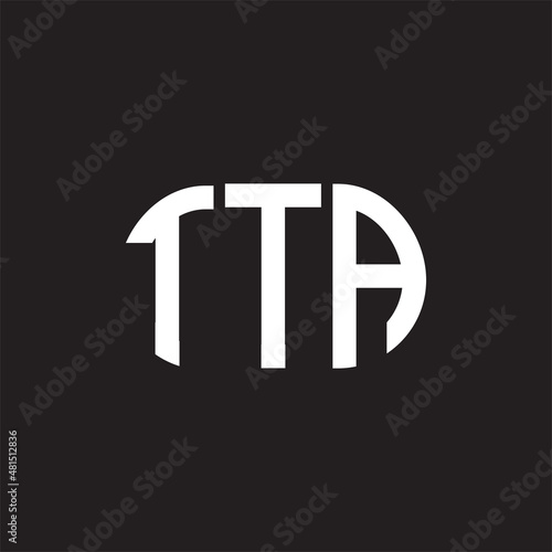 TTA letter logo design on black background. TTA creative initials letter logo concept. TTA letter design.