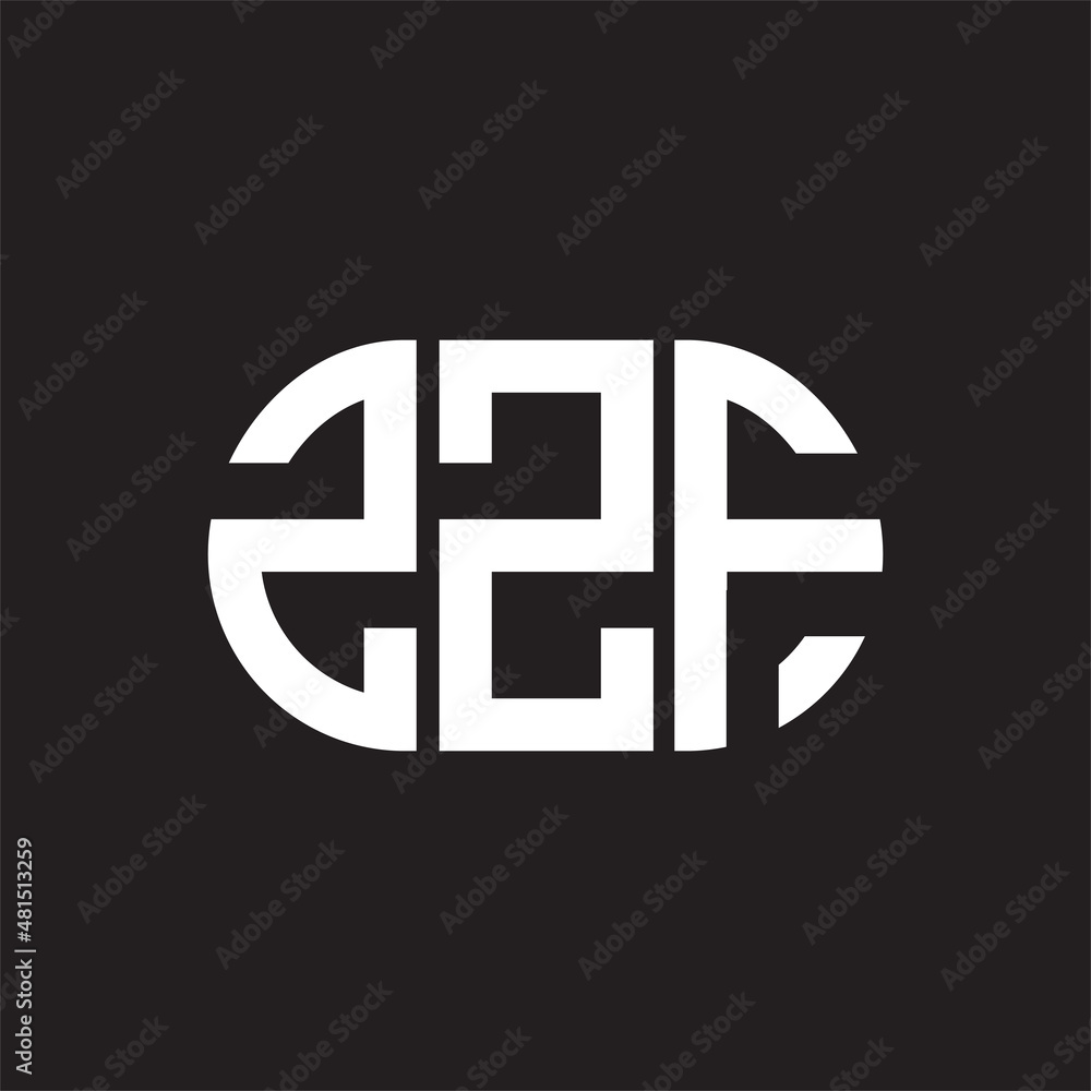 Obraz premium ZZF letter logo design on black background. ZZF creative initials letter logo concept. ZZF letter design.