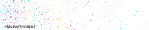 Holographic dust particles geometric abstract tech background. Vector art colorful banner design