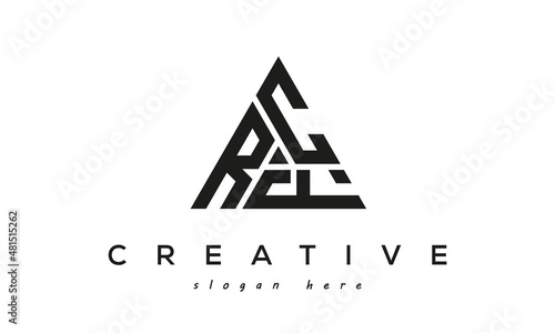 RCF creative tringle three letters logo design photo