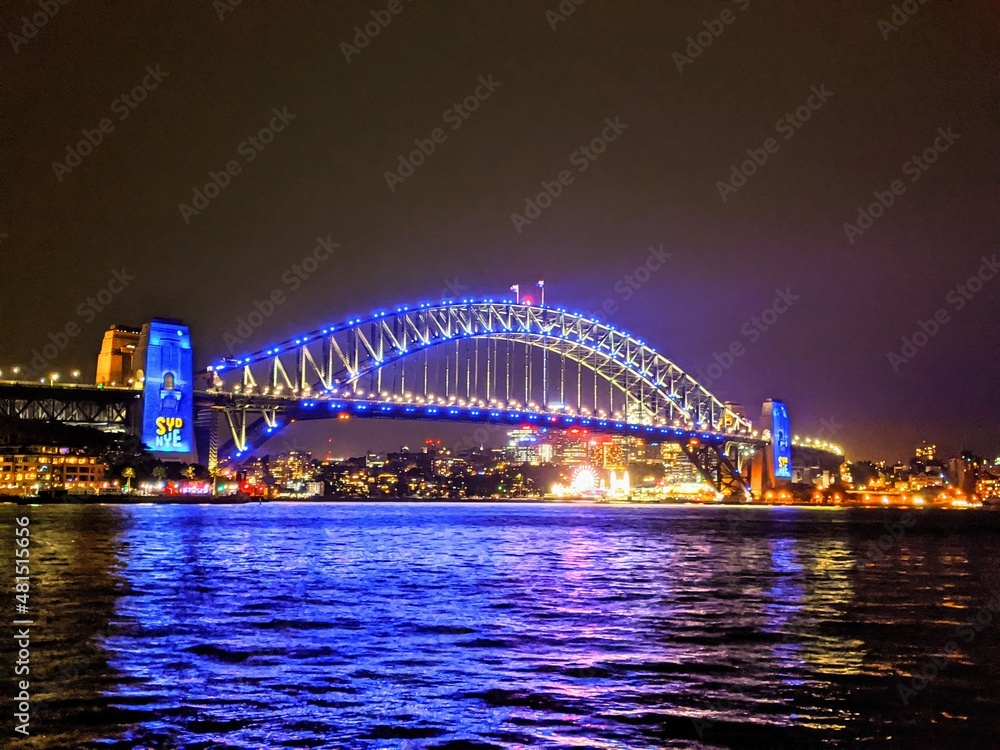 Naklejka premium city harbour bridge