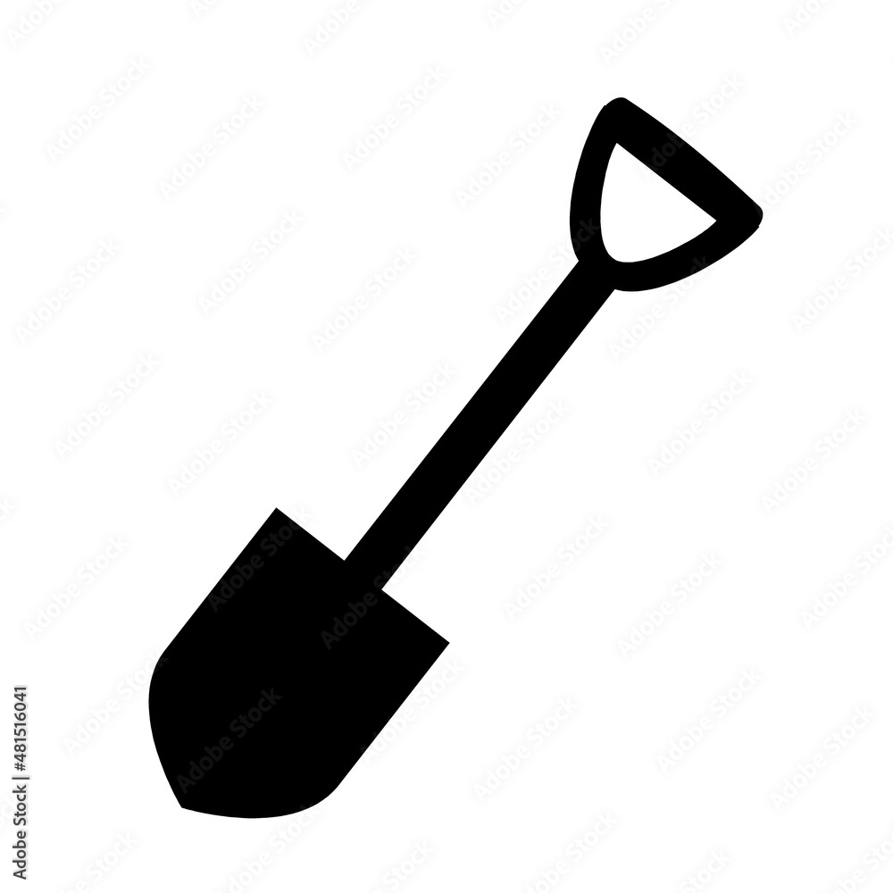 shovel worker tool vector