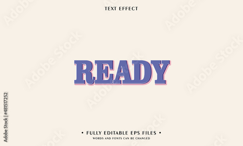 READY style editable text effect