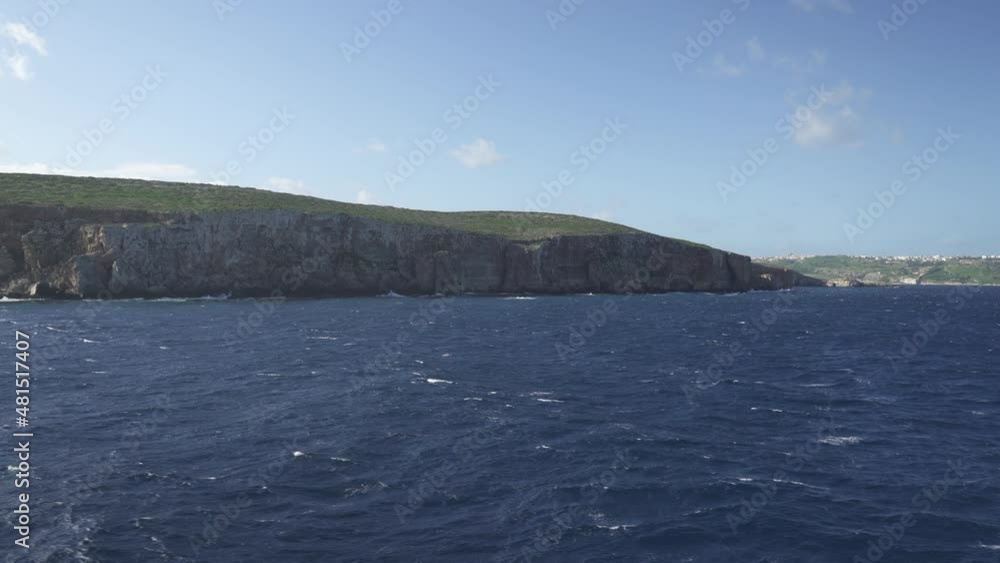 Comino Island Coastline on a Sunny Day in Mediterranean Sea Comino Island Coastline on a Sunny Day in Mediterranean Sea