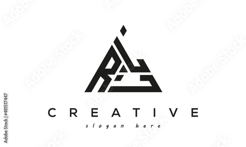 RLL creative tringle three letters logo design photo