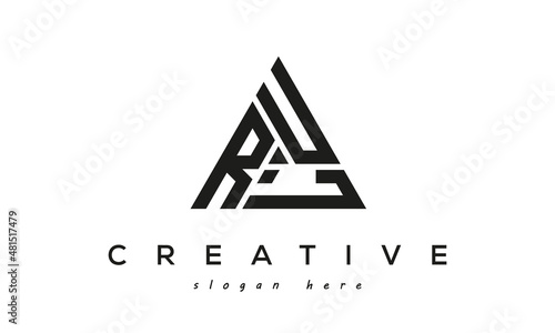 RUL creative tringle three letters logo design photo