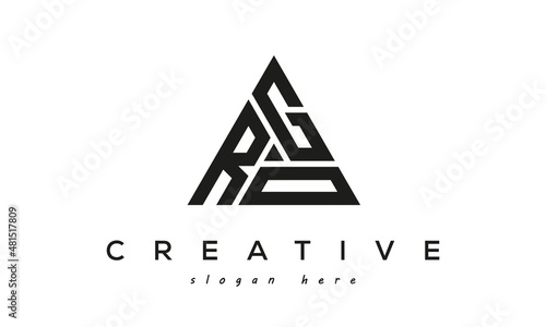 RGO creative tringle three letters logo design photo