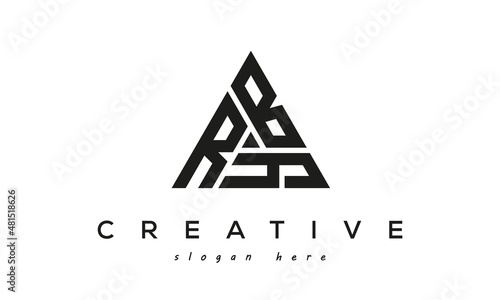 RBY creative tringle three letters logo design	