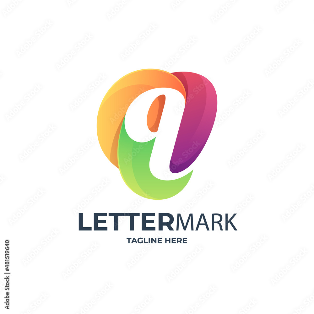 Letter Q and Abstract shape combination logo concept Letter Q and Abstract shape combination logo concept