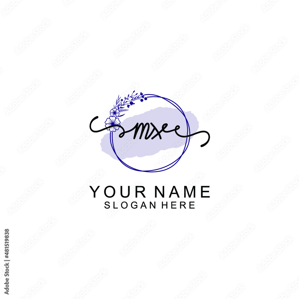 Initial MX beauty monogram and elegant logo design handwriting logo of initial signature Initial MX beauty monogram and elegant logo design handwriting logo of initial signature